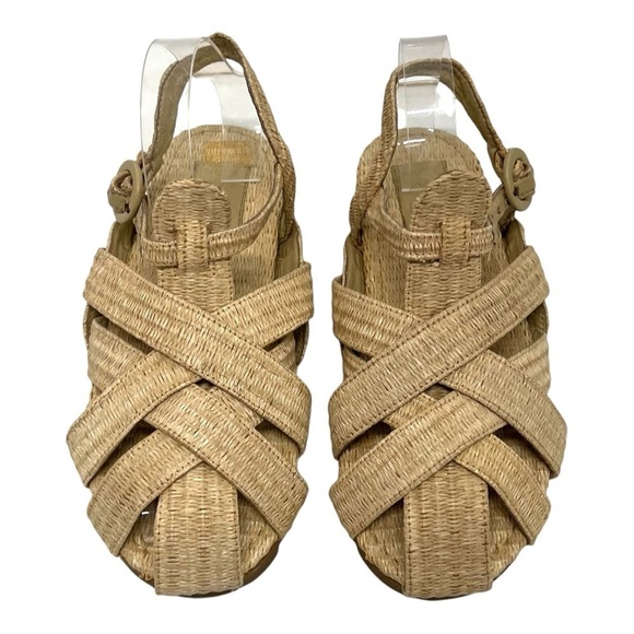 Farm Rio Raffia Zigzag Fisherman Slingback Sandals Women’s 39.5 - Picture 6 of 15